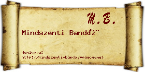Mindszenti Bandó névjegykártya
